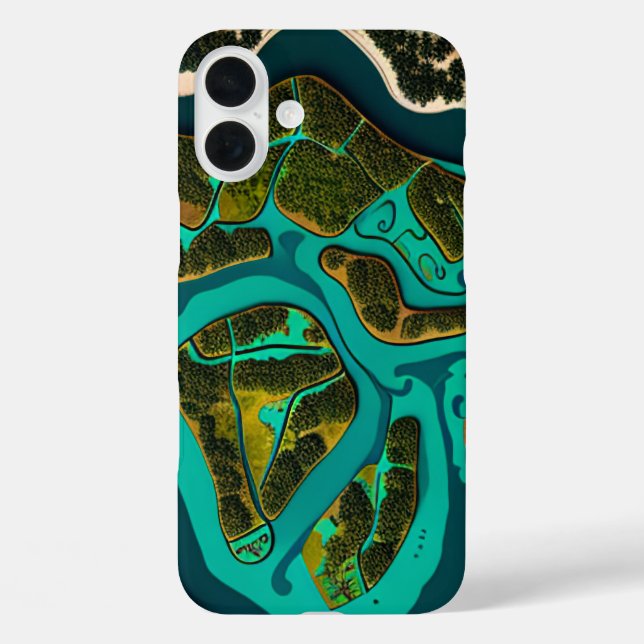 Futuristic Marshlands Case-Mate iPhone Case (Back)