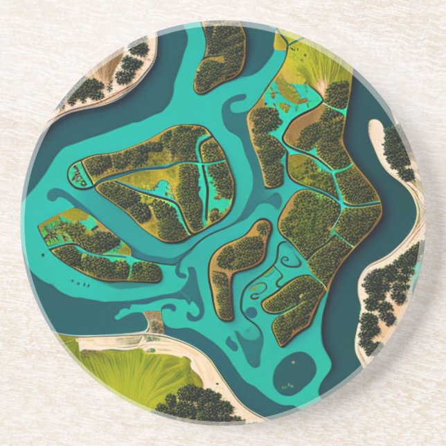 Futuristic Marshlands Coaster (Front)