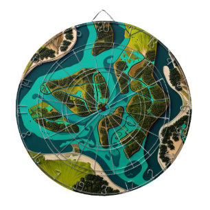Futuristic Marshlands Dartboard