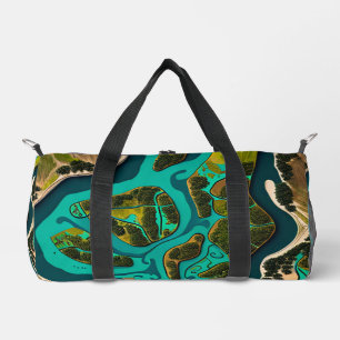 Futuristic Marshlands Duffle Bag