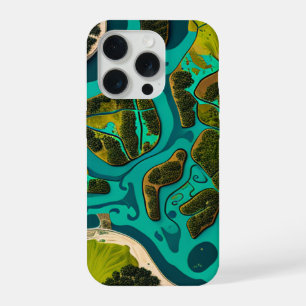 Futuristic Marshlands iPhone 15 Pro Case