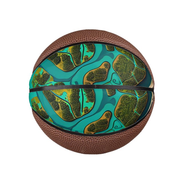 Futuristic Marshlands Mini Basketball (Front)