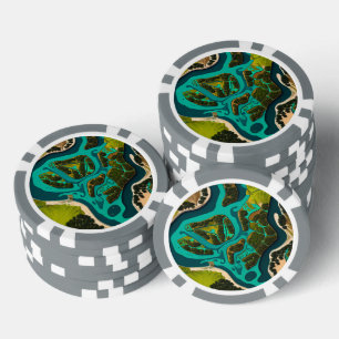 Futuristic Marshlands Poker Chips