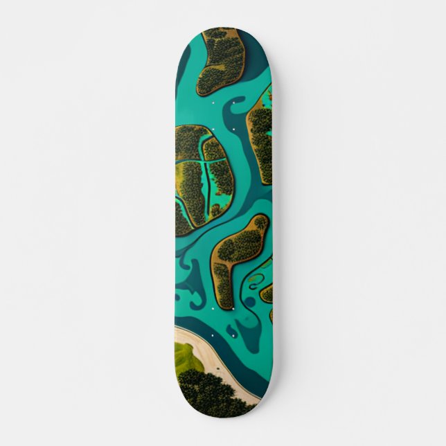 Futuristic Marshlands Skateboard (Front)