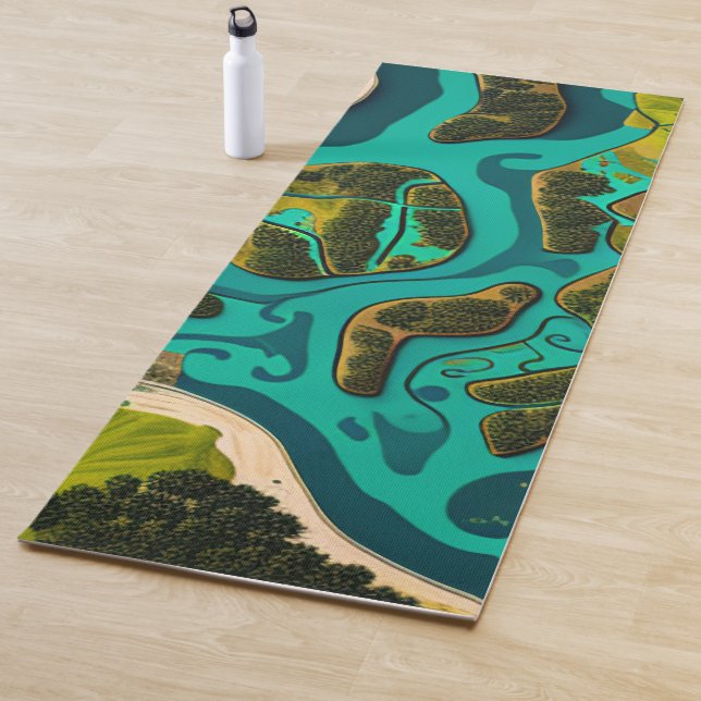 Futuristic Marshlands Yoga Mat (In Situ)