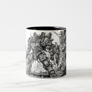 Futuristic Mecha Robot Ceramic Mug