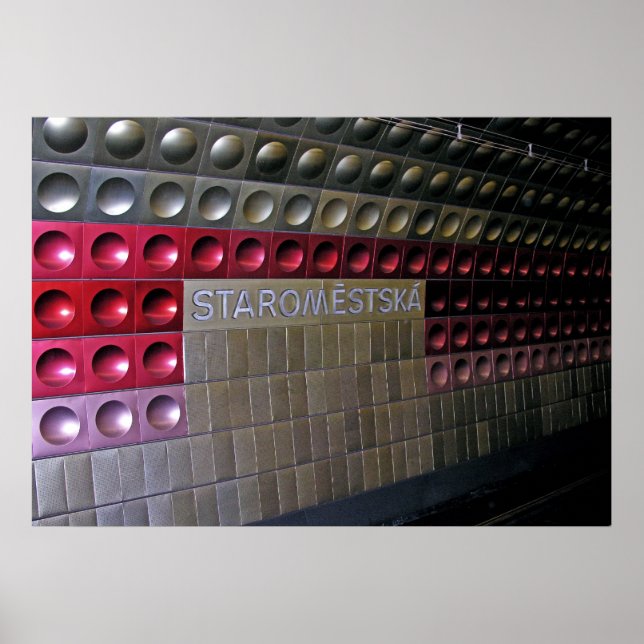 Futuristic Metro, Prague Poster (Front)