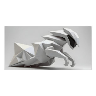 Futuristic Motion Sculpture Poster
