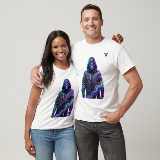Futuristic Neon Cyberpunk Graphic T-Shirt Design