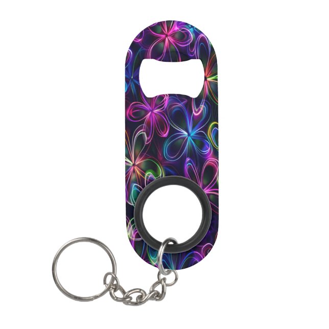 Futuristic Neon Flower Floral Display (Front)