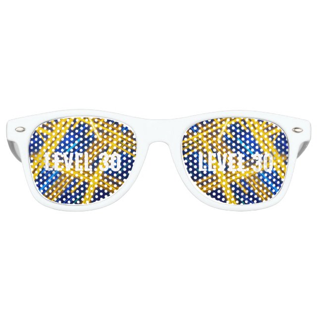 Futuristic Neon Light Trails Abstract Tech Glowing Retro Sunglasses (Front)