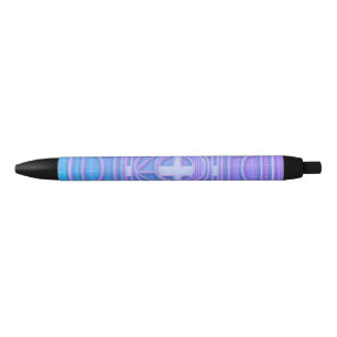 Futuristic Neon Vaporwave Abstract Geometric Black Ink Pen
