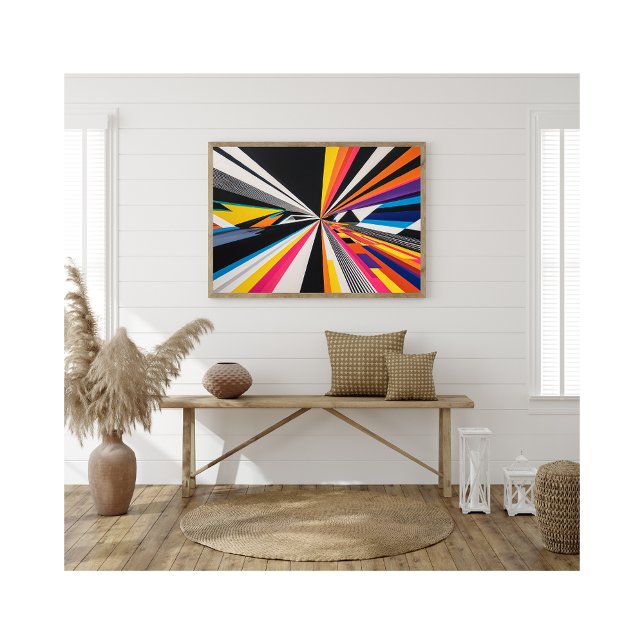 Futuristic Perspective Optical Illusion Colorful Photo Print (Creator Uploaded)