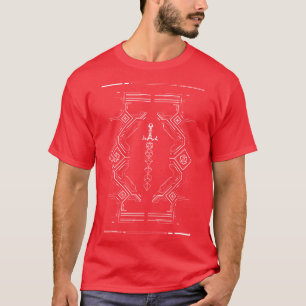 Futuristic Polyhedral Dice Sword and D20 Dice Crit T-Shirt