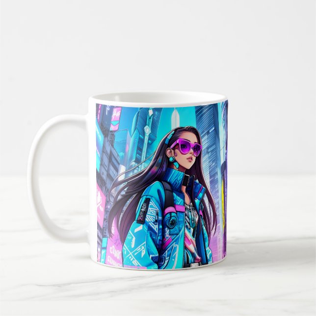 Futuristic Pop Star 0002 Coffee Mug (Left)