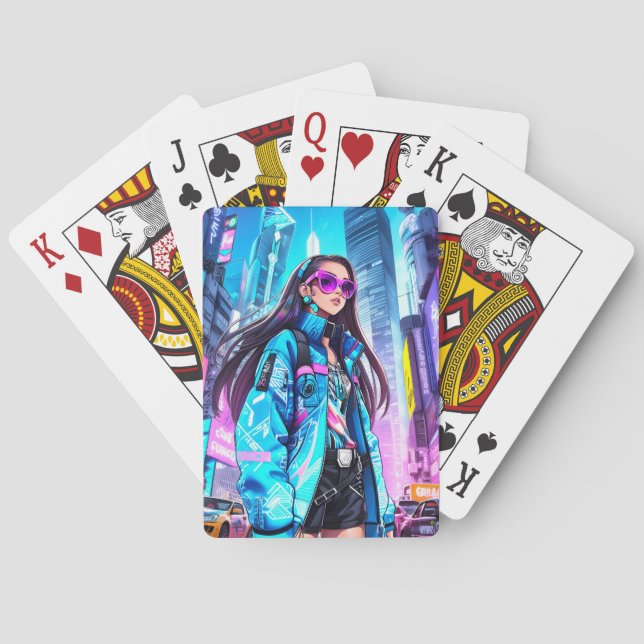 Futuristic Pop Star 0002 Playing Cards (Back)