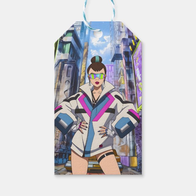 Futuristic Pop Star 0003 Gift Tags (Front)