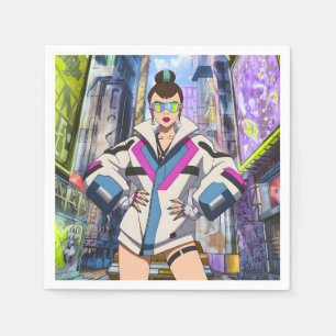 Futuristic Pop Star 0003 Napkin