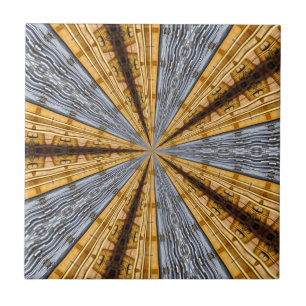 Futuristic Primitive Ceramic Tile