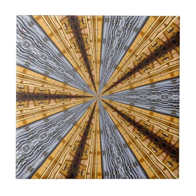 Futuristic Primitive Ceramic Tile (Front)