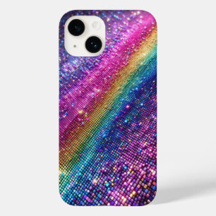 Futuristic Rainbow Pixel Sparkle Gradient Luxury M Case-Mate iPhone 14 Case