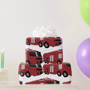 Futuristic Red Sci-Fi Command Vehicle Wrapping Paper