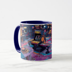 Futuristic Retro Arcade in Outer Space Mug
