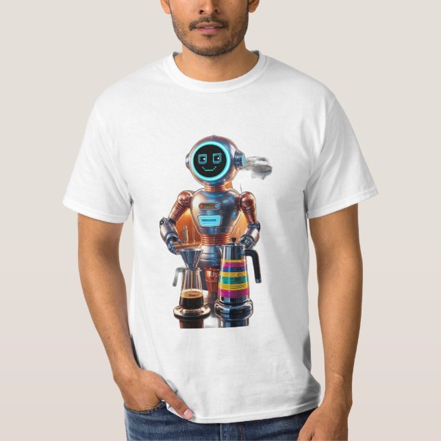 Futuristic retro robot T-Shirt (Front)