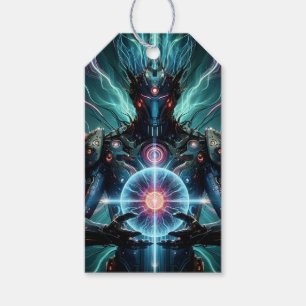 Futuristic Robot Cosmic Core Cyberpunk Gift Tags