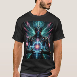 Futuristic Robot Cosmic Core Cyberpunk T-Shirt