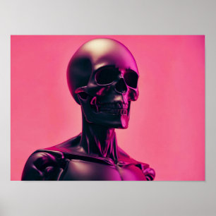 Futuristic Robot Skeleton  Poster