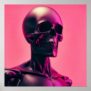 Futuristic Robot Skeleton  Poster