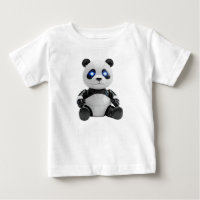 Futuristic Robotic Panda with Blue LED Eyes