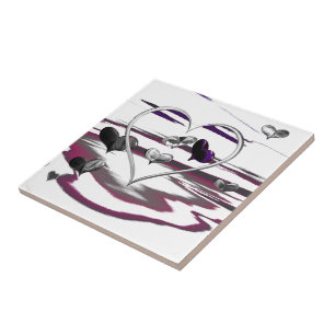 Futuristic Romance Ceramic Tile