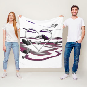 Futuristic Romance Fleece Blanket