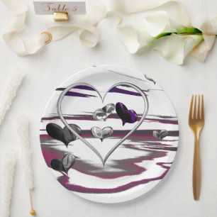 Futuristic Romance Paper Plate