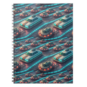 Futuristic Sci-Fi Hovercars & Flying Cars Traffic Notebook