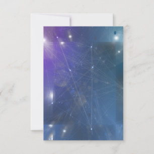 Futuristic Sci-Fi Node Network Blank Invitation
