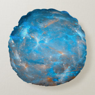 Futuristic space backgroundbackground,abstract,lig round cushion