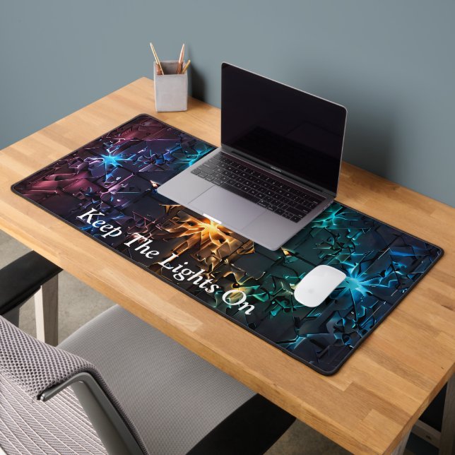 Futuristic Space Laser Light Show Desk Mat (Office 2)