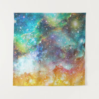 Futuristic space, starry nebula background.