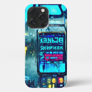Futuristic Spooky Cyberpunk Steampunk Flip-Phone iPhone 13 Pro Case