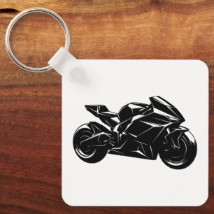 Futuristic Sport Motorcycle Design Key Ring