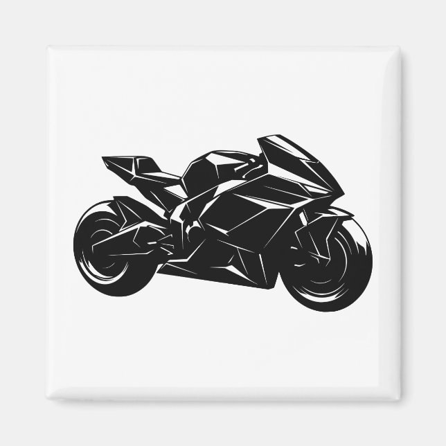 Futuristic Sport Motorcycle Design Magnet (Front)
