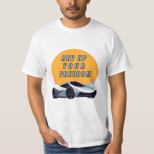 Futuristic Sports Car and Motivational Quote T-Shirt