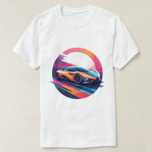 🚀 Futuristic Sports Car Energy Streak Art T-Shirt