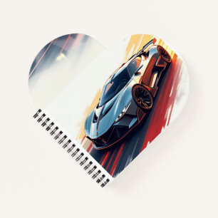 Futuristic Sports Car – Sleek AI-Generated Design  Notebook