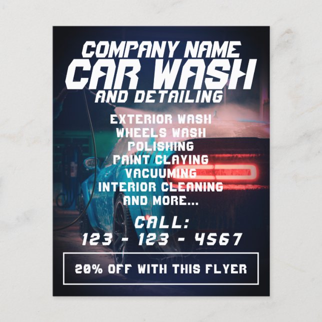 Futuristic style automotive  flyer (Front)