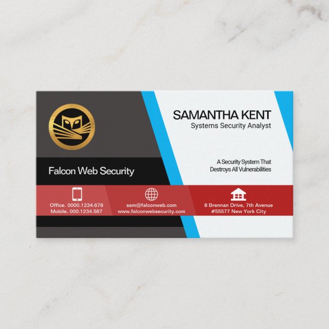 Futuristic Stylish Polygon Trapezium Web Computer Business Card (Front)