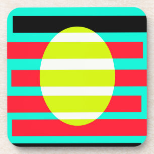 Futuristic sunset coaster